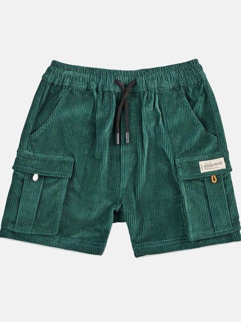 angel & rocket kids green solid shorts