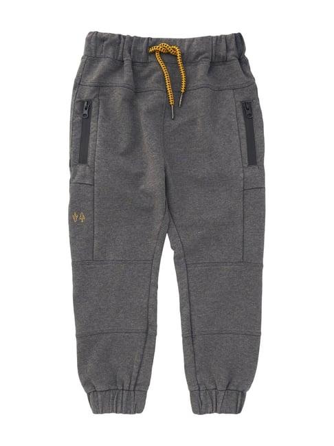 angel & rocket kids lewie charcoal cotton joggers