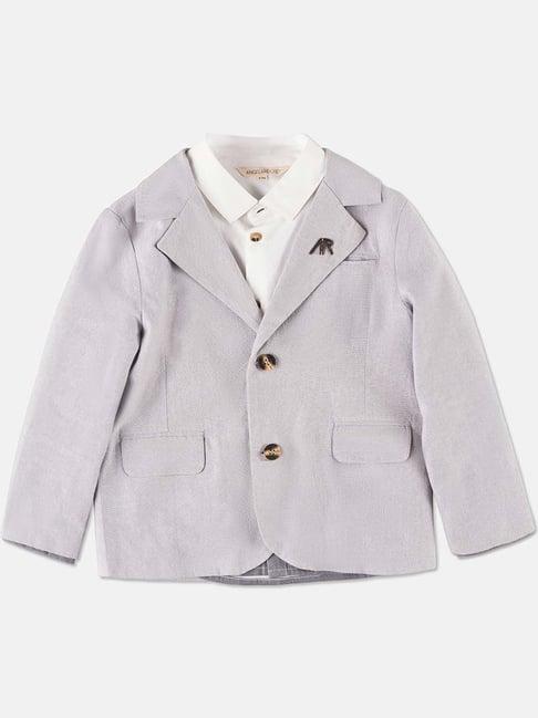 angel & rocket kids lilac solid blazer