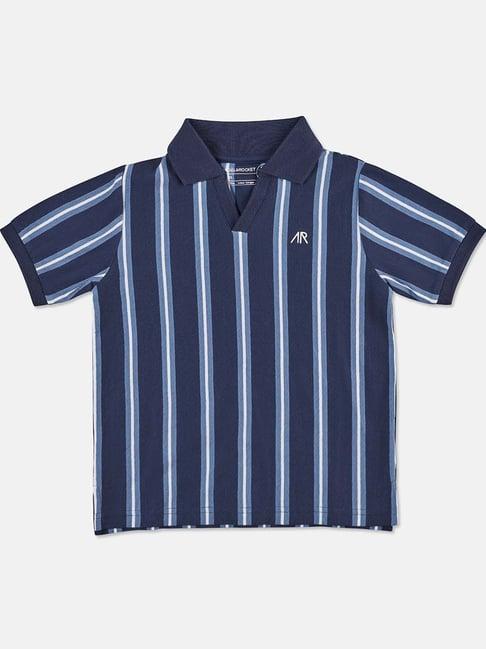 angel & rocket kids navy striped t-shirt