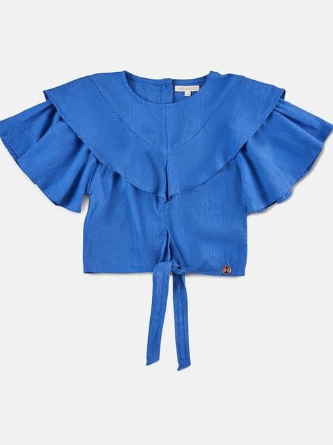 angel & rocket kids royal blue solid top