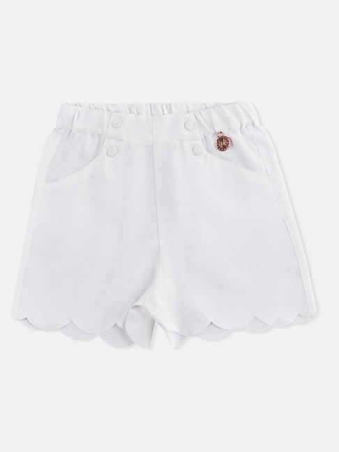 angel & rocket kids white solid shorts