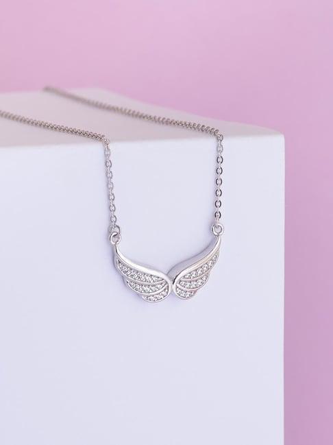 angel wing 925 silver necklace