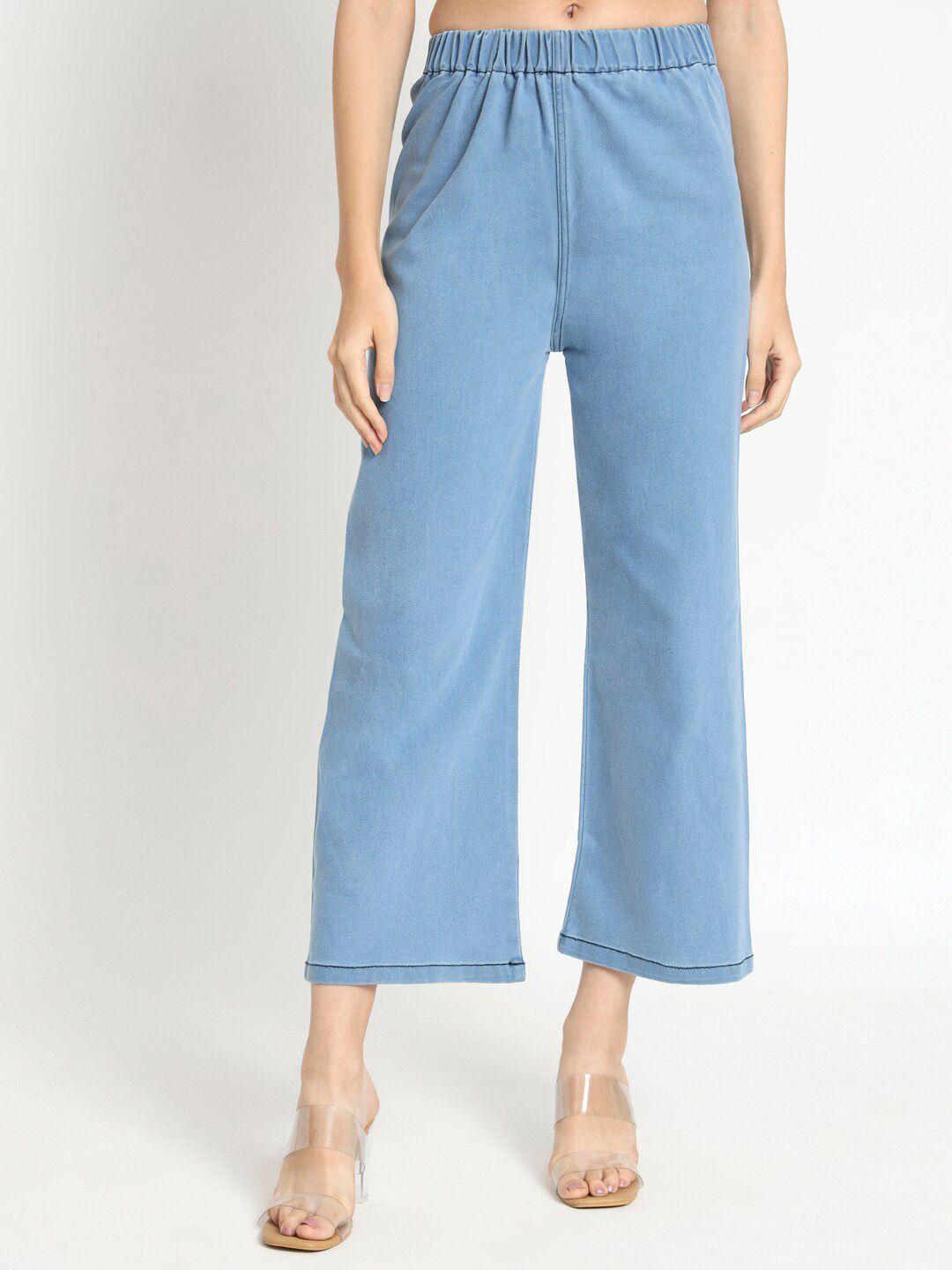 angelfab women  mid-rise cotton regular trousers