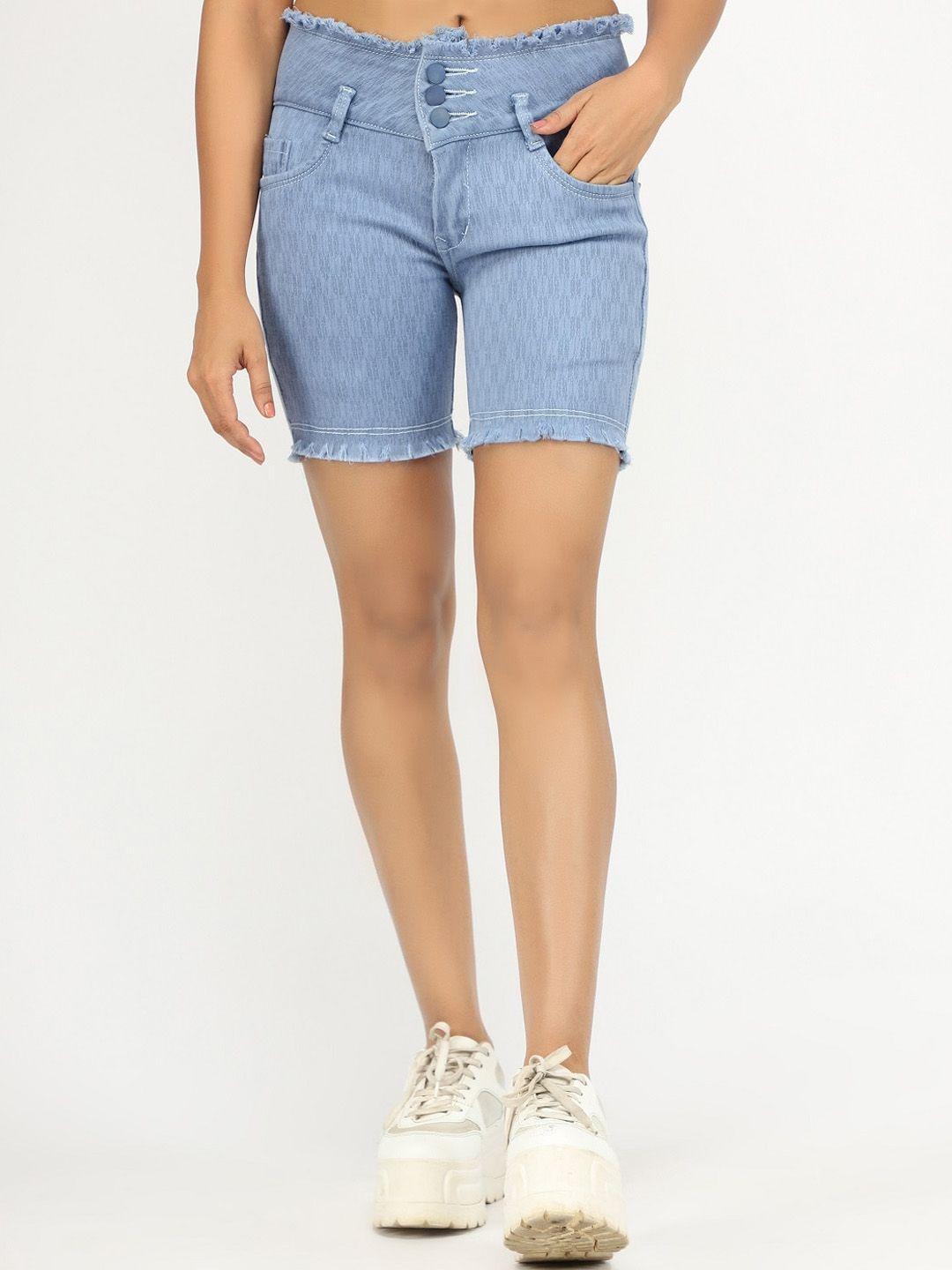 angelfab women high-rise denim shorts