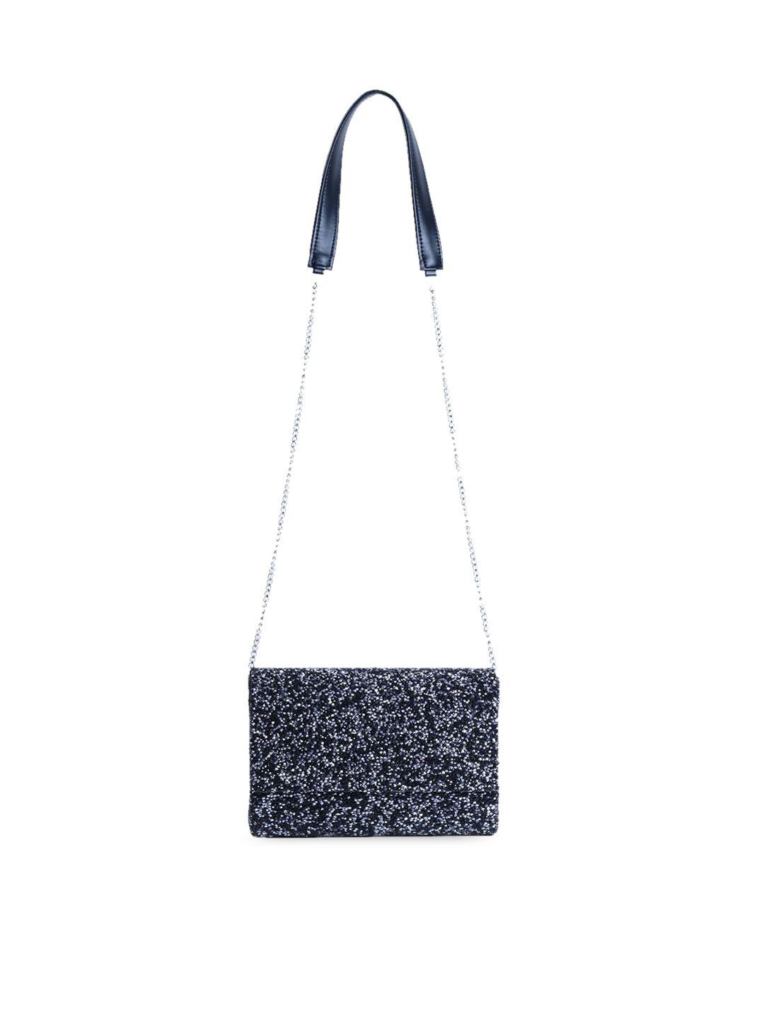 angeline black embellished oversized swagger tote bag