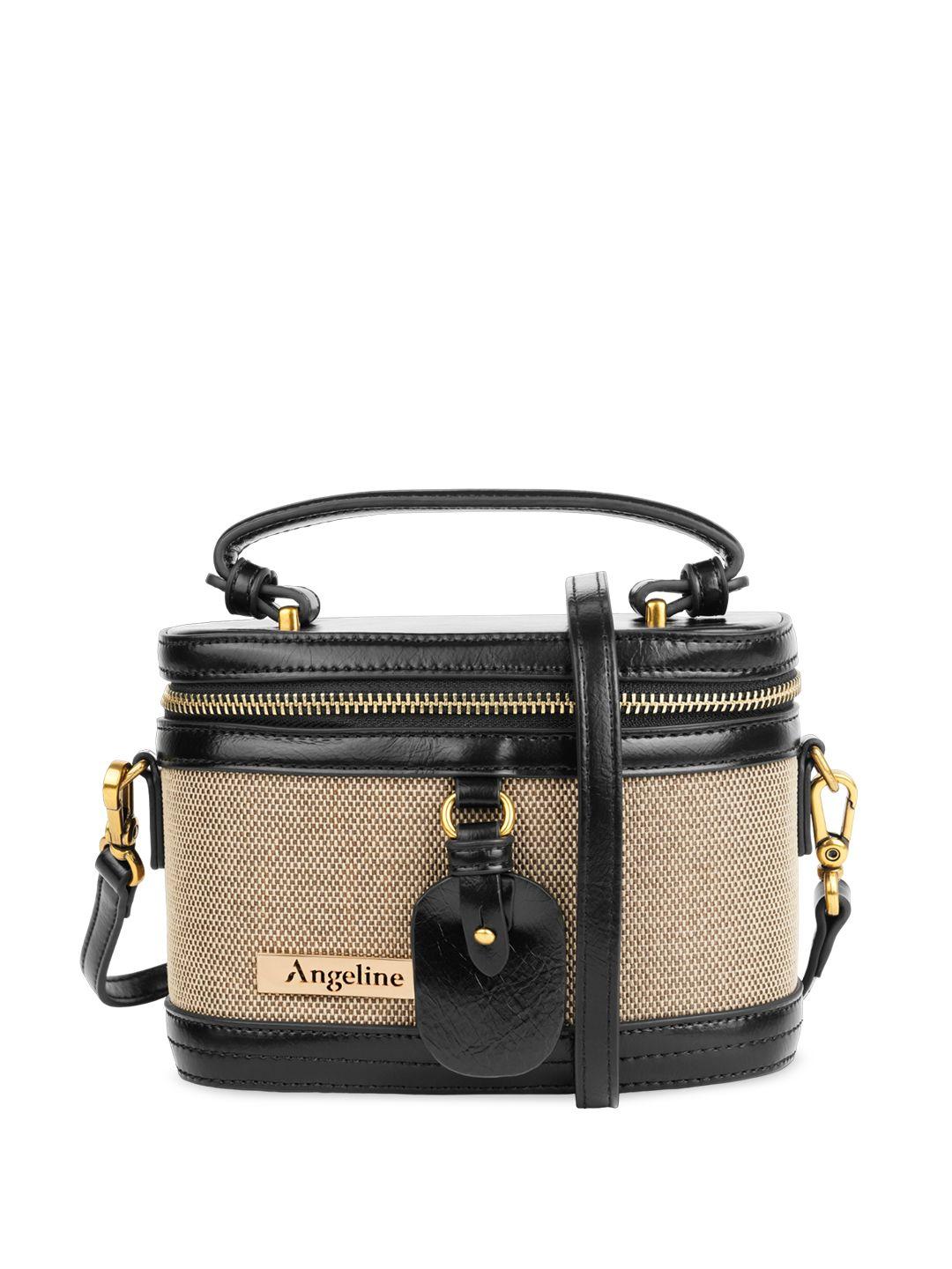 angeline black pu satchel