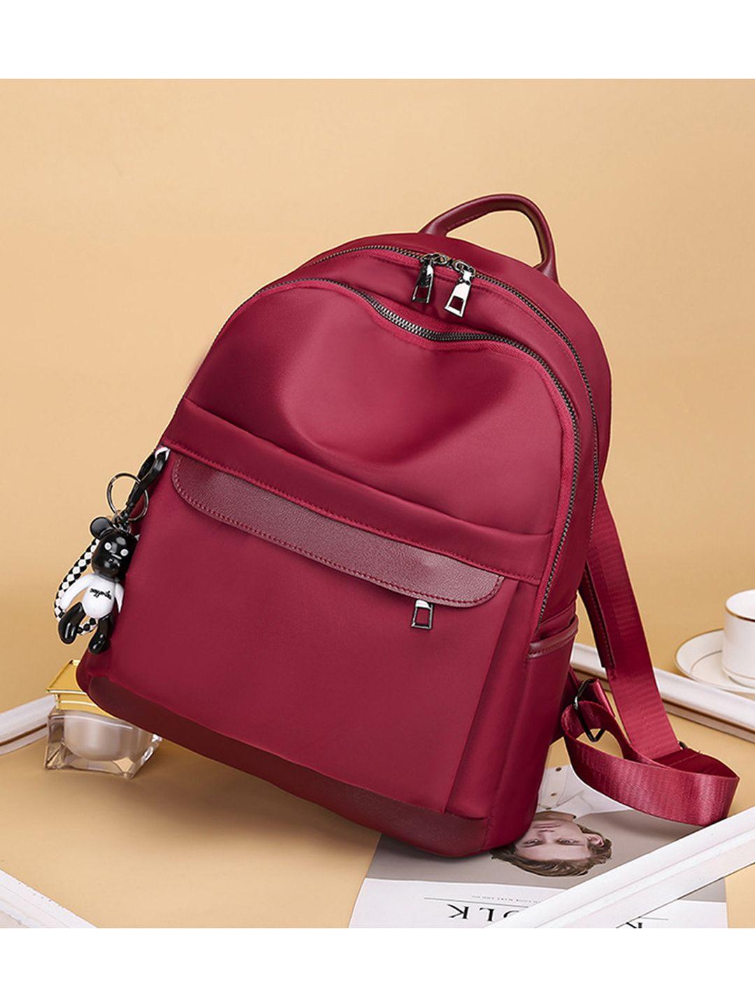 angeline women red solid backpack