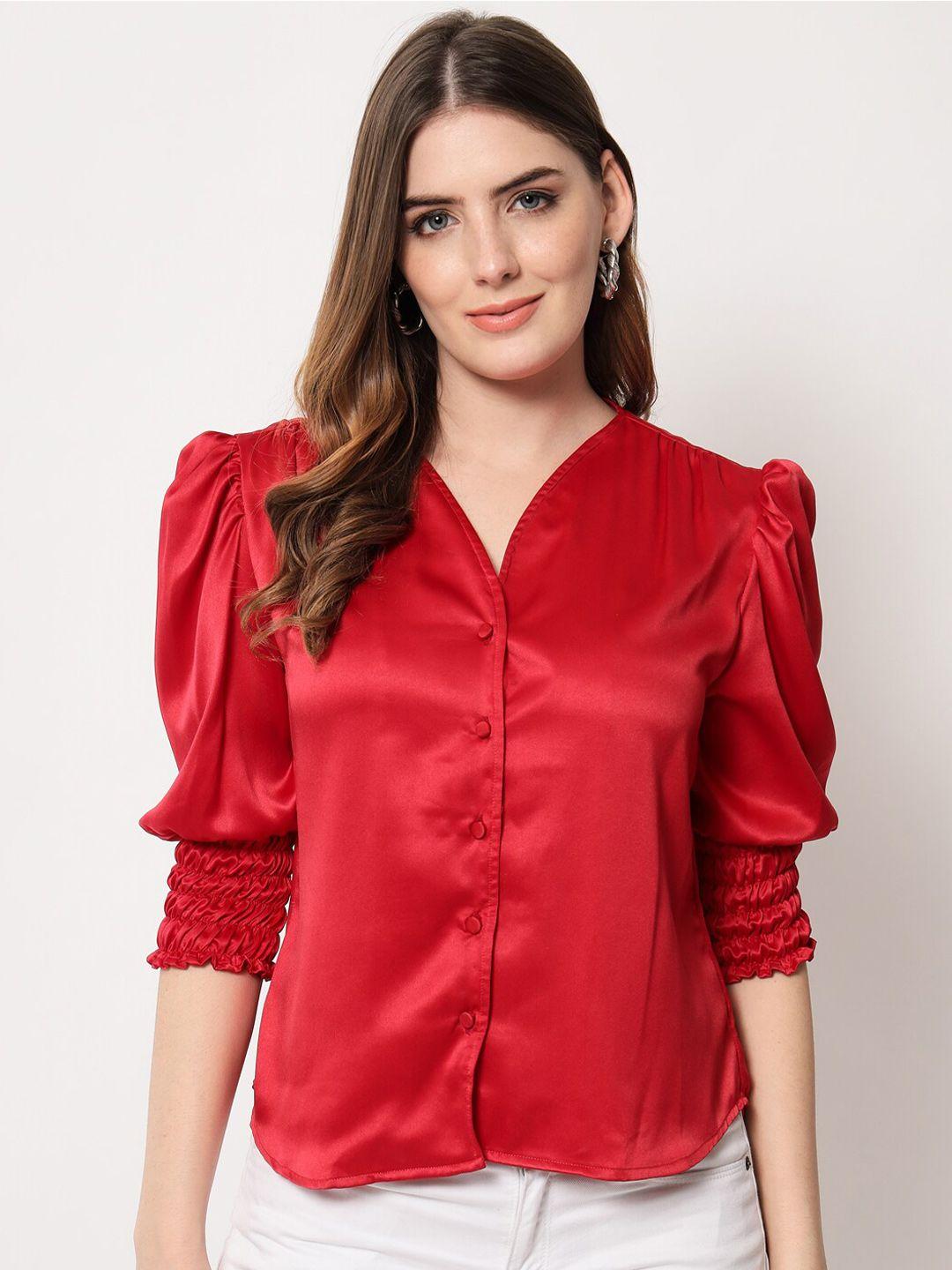 angloindu women red shirt style top