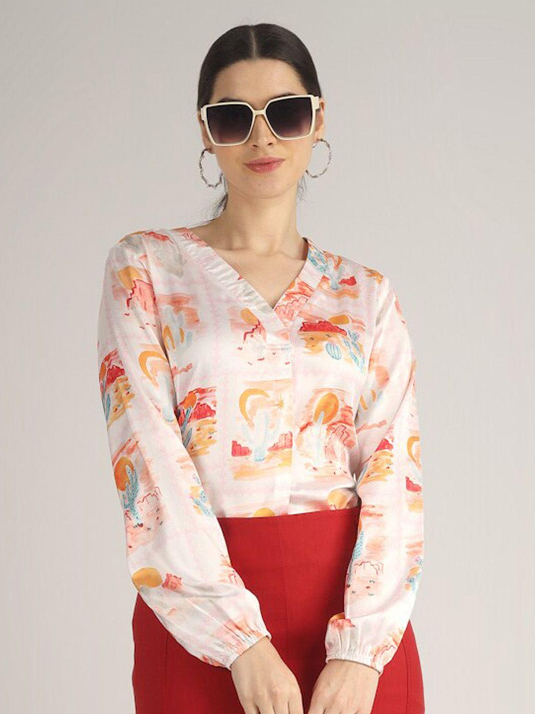 angloindu floral print wrap top