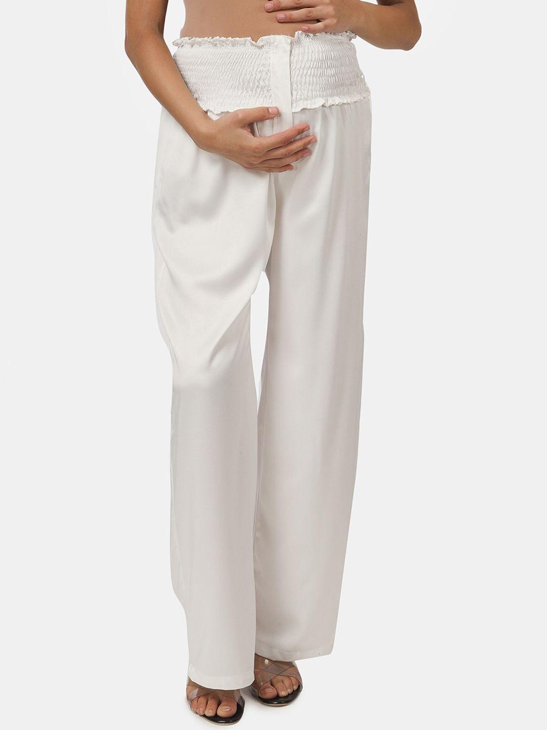 angloindu women loose fit maternity trousers