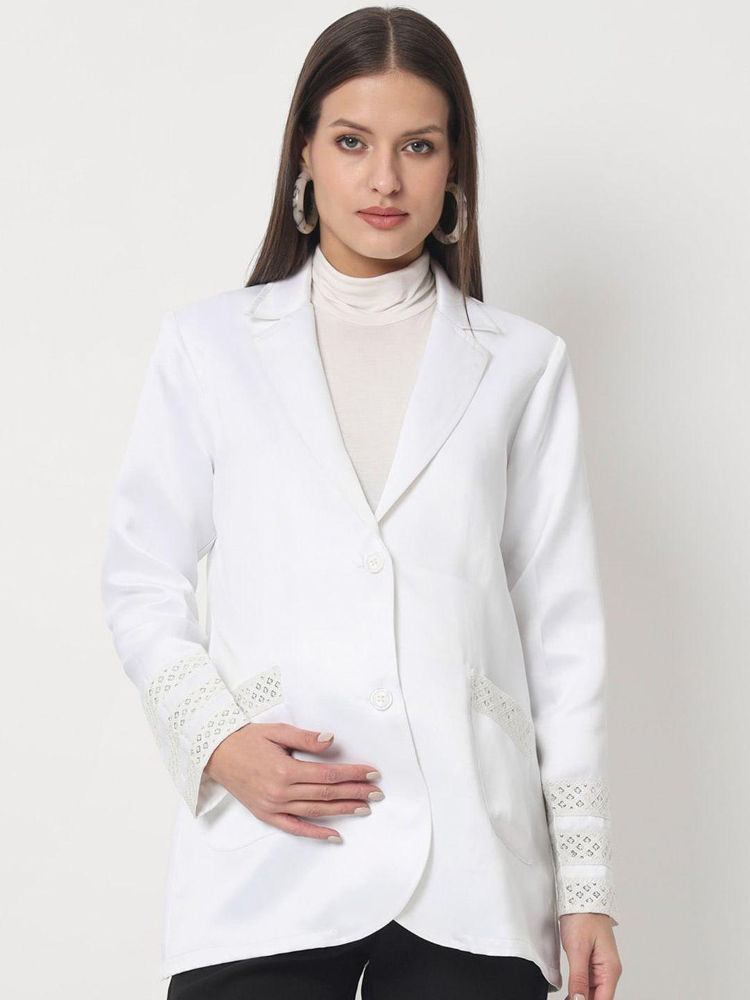 angloindu women white lightweight fashion jacket
