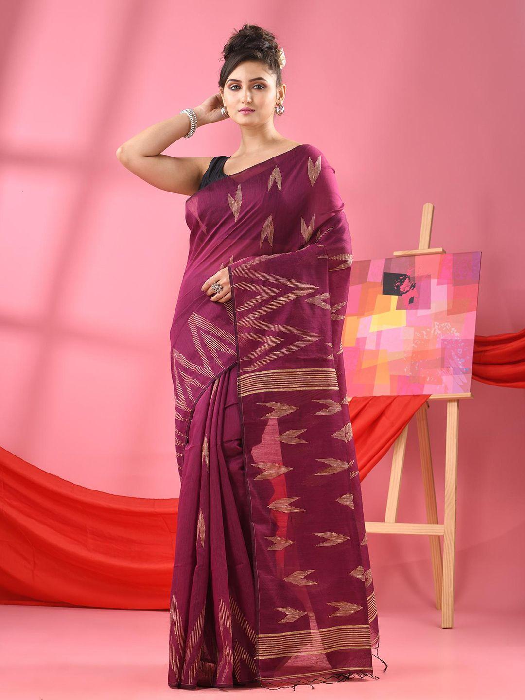 angoshobha geometric woven design saree