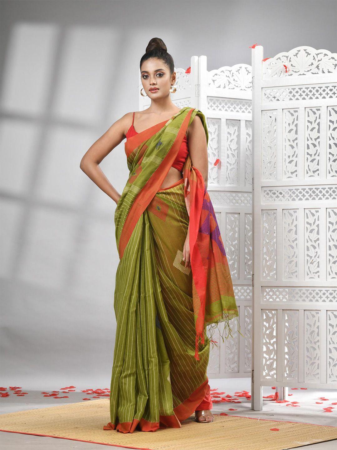 angoshobha  striped woven design saree