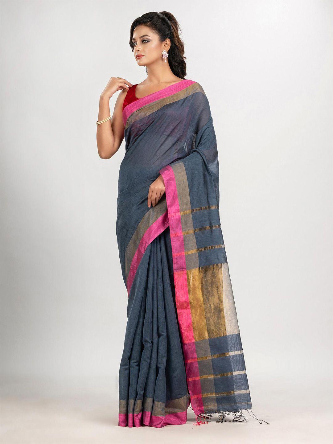 angoshobha colourblocked saree