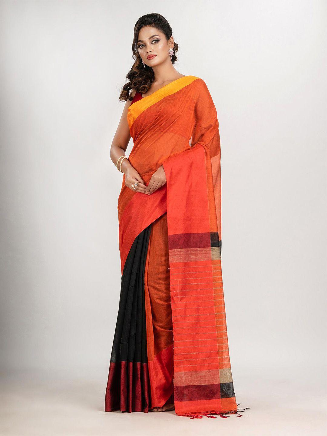 angoshobha colourblocked saree