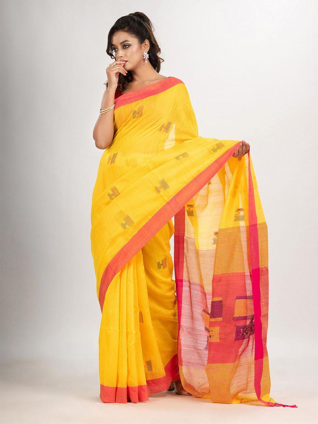 angoshobha ethnic motifs woven design jamdani saree