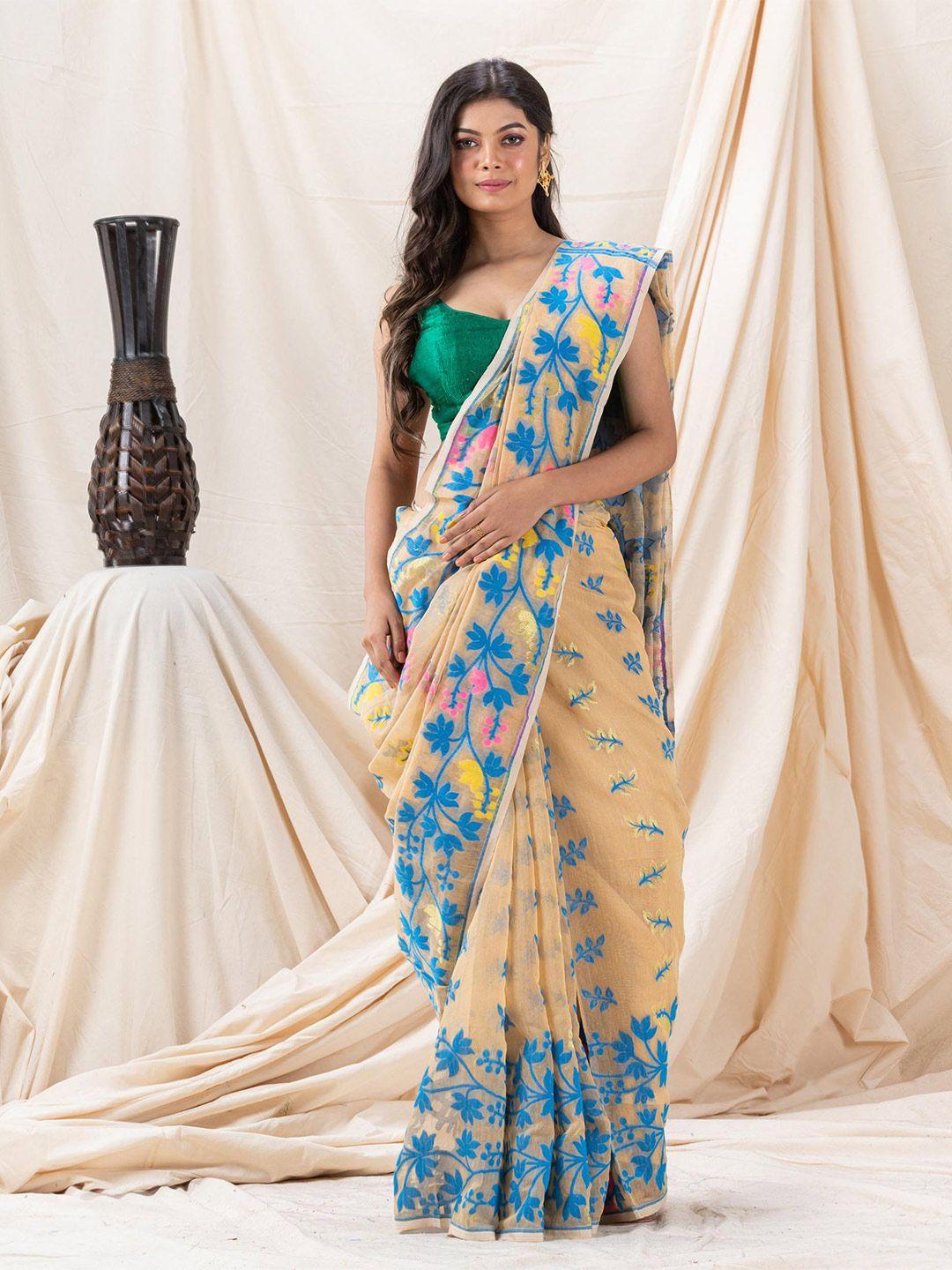 angoshobha ethnic motifs woven design jamdani saree