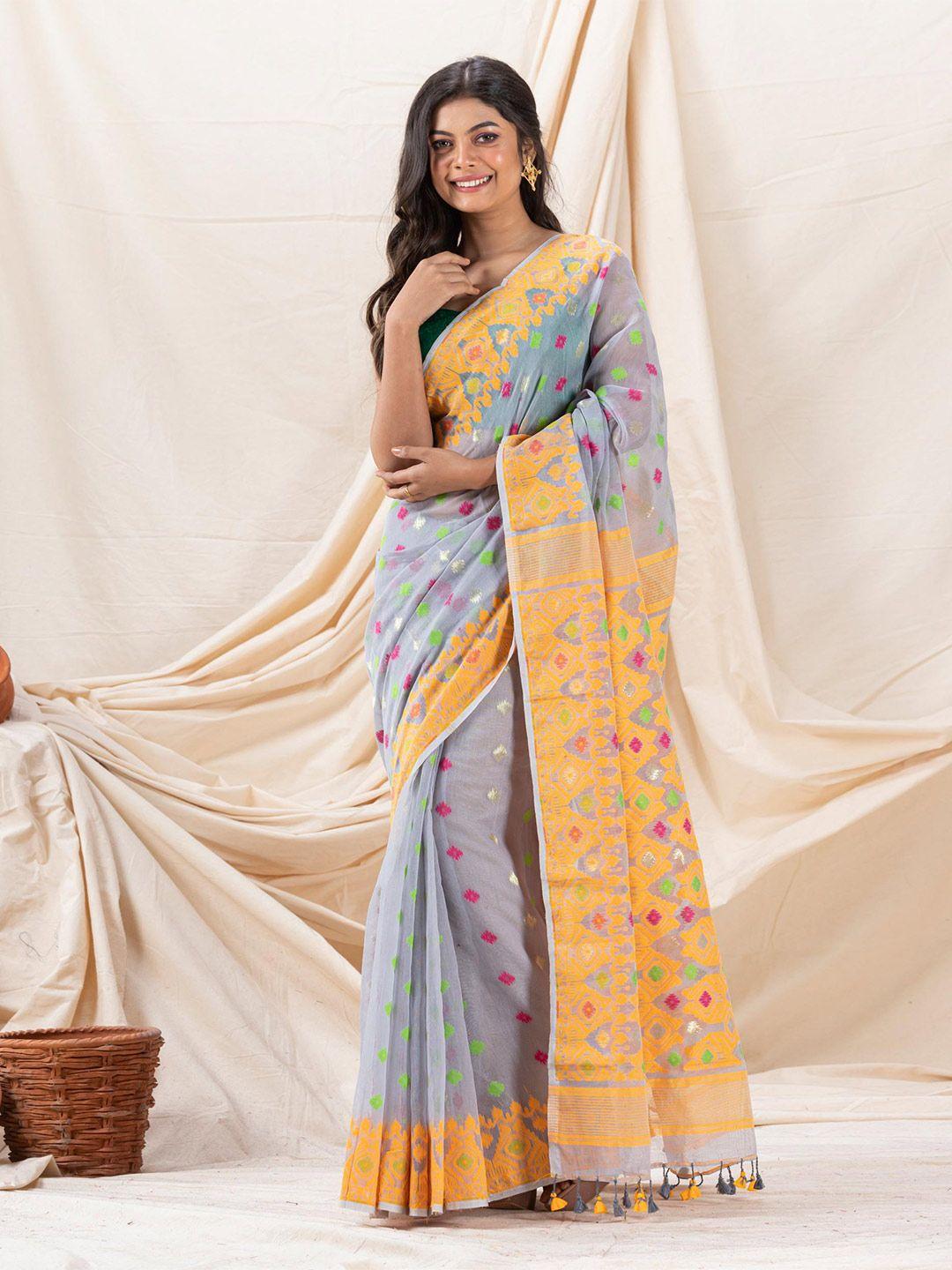 angoshobha ethnic motifs woven design jamdani saree