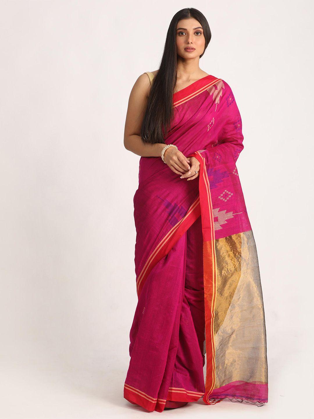 angoshobha ethnic motifs woven design jamdani saree