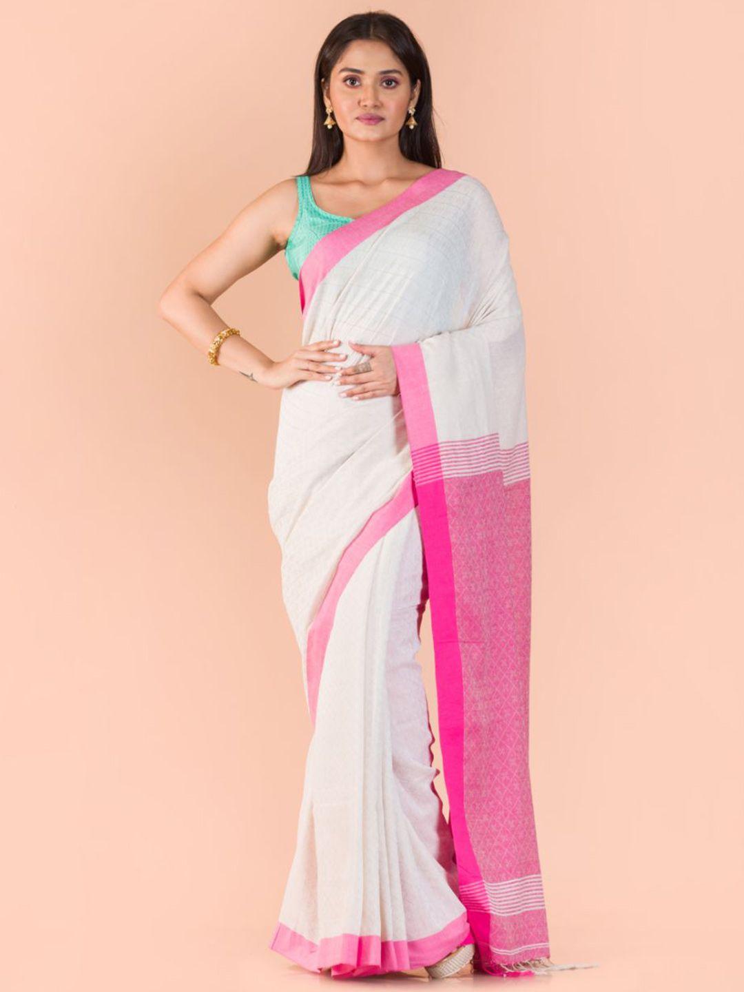 angoshobha ethnic woven design pure cotton saree