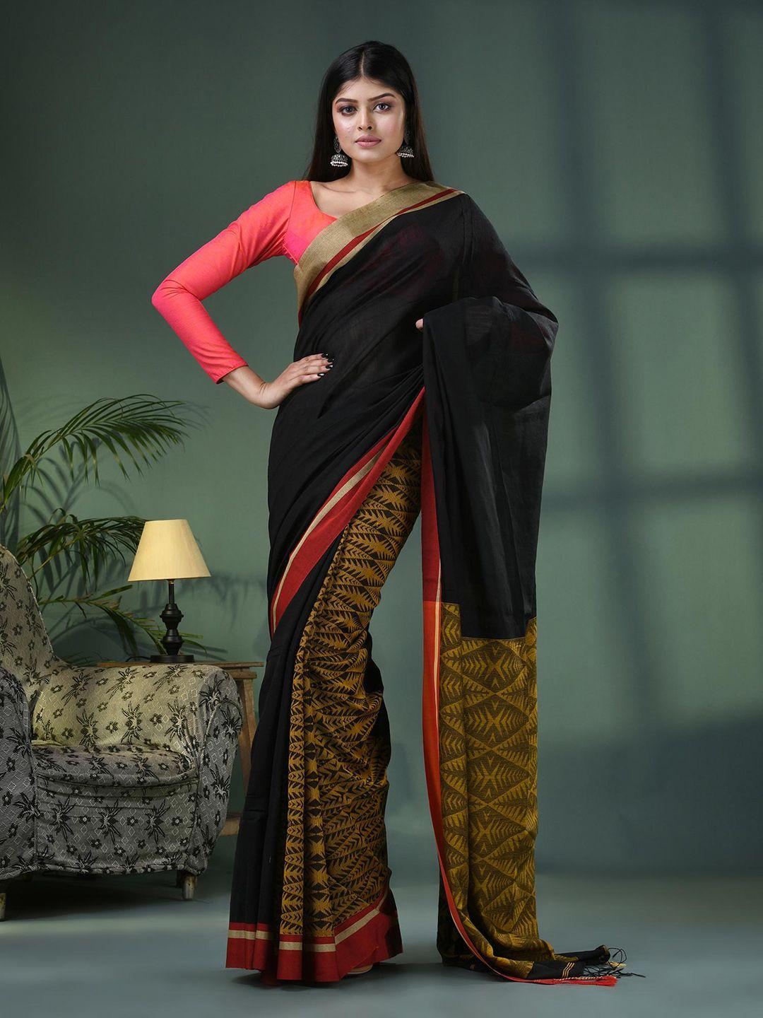 angoshobha geometric printed saree