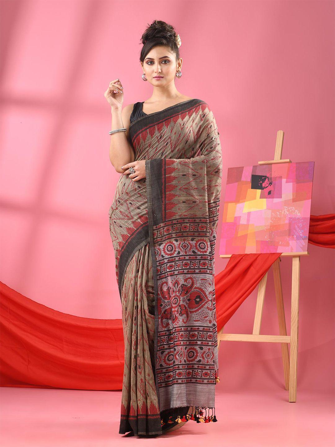 angoshobha geometric printed saree