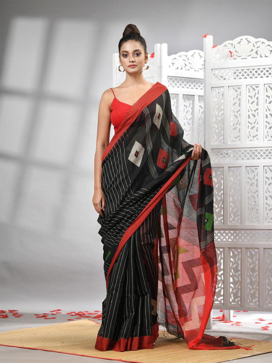 angoshobha geometric woven design   saree