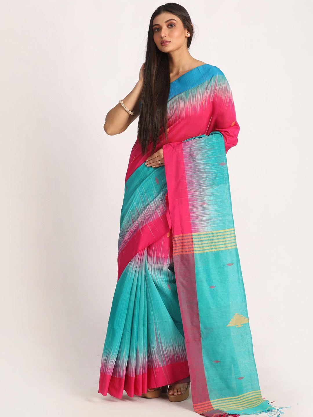 angoshobha geometric woven design jamdani saree
