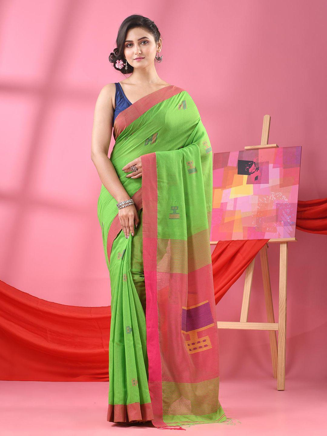 angoshobha geometric woven design saree