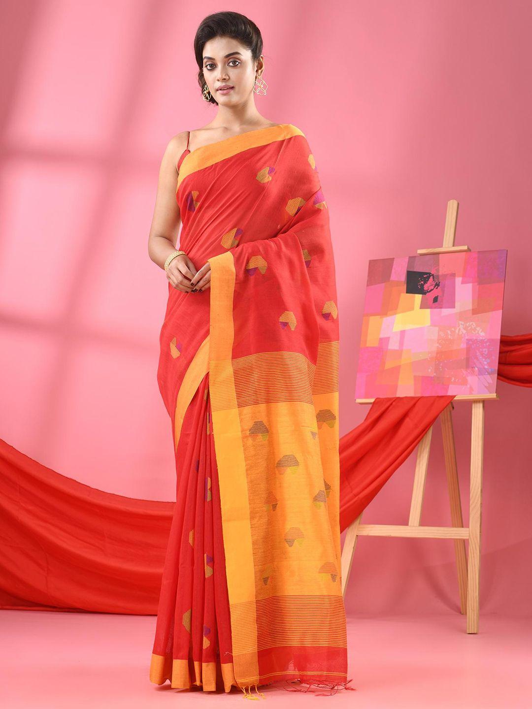 angoshobha geometric woven design saree