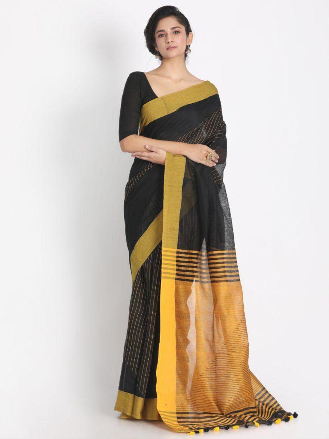 angoshobha striped silk cotton saree