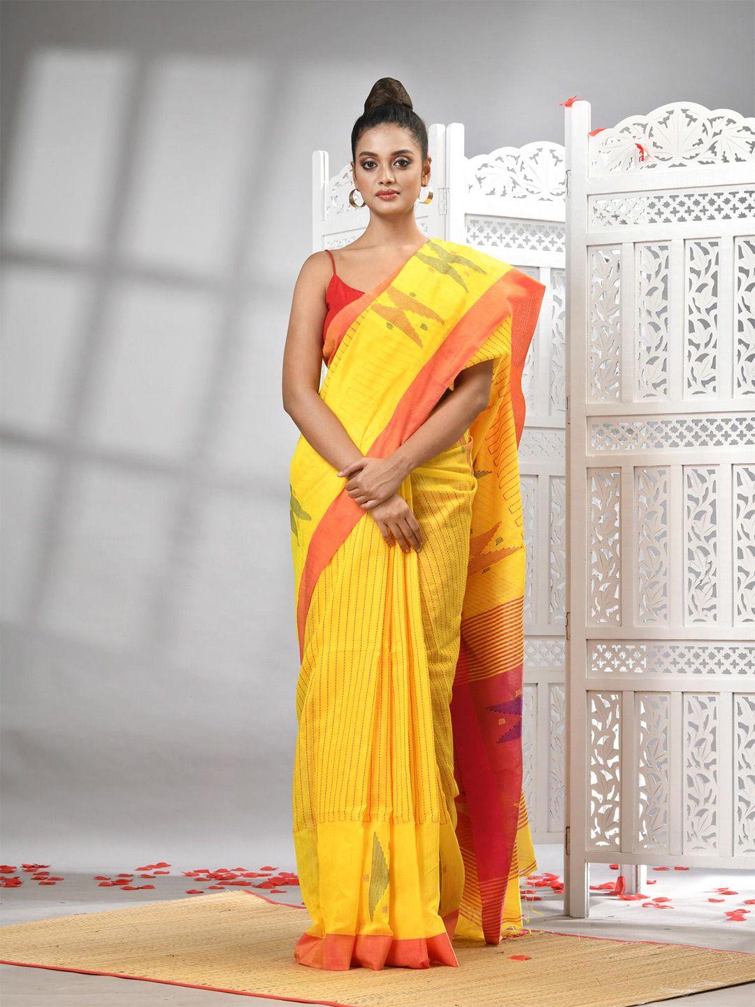 angoshobha striped woven design saree