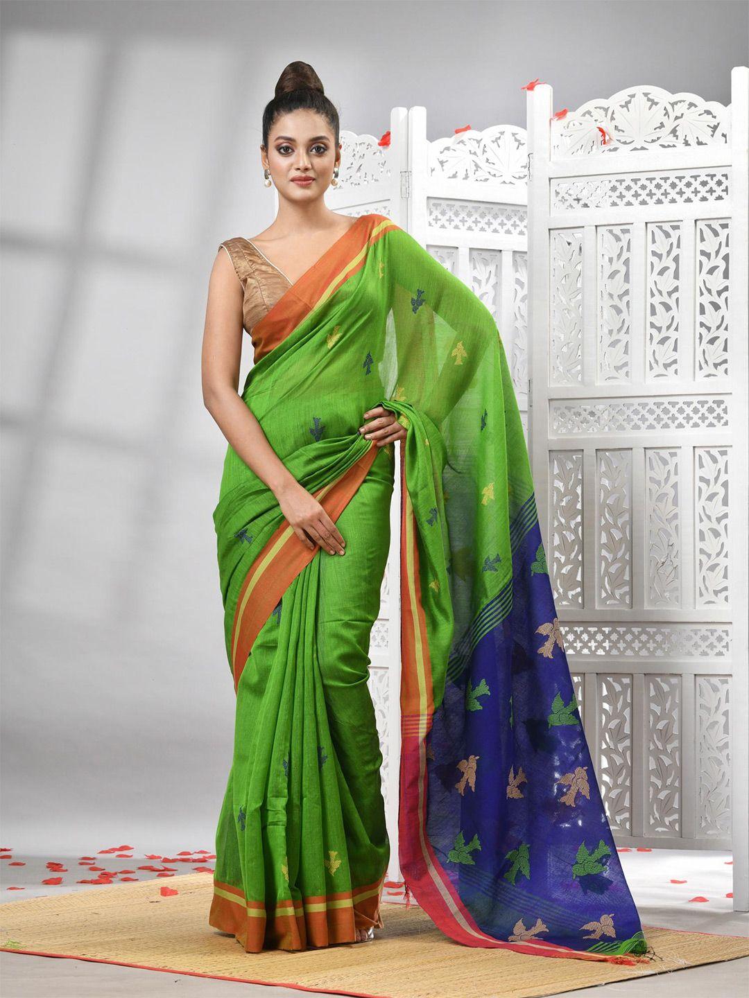 angoshobha woven design ethnic motifs saree