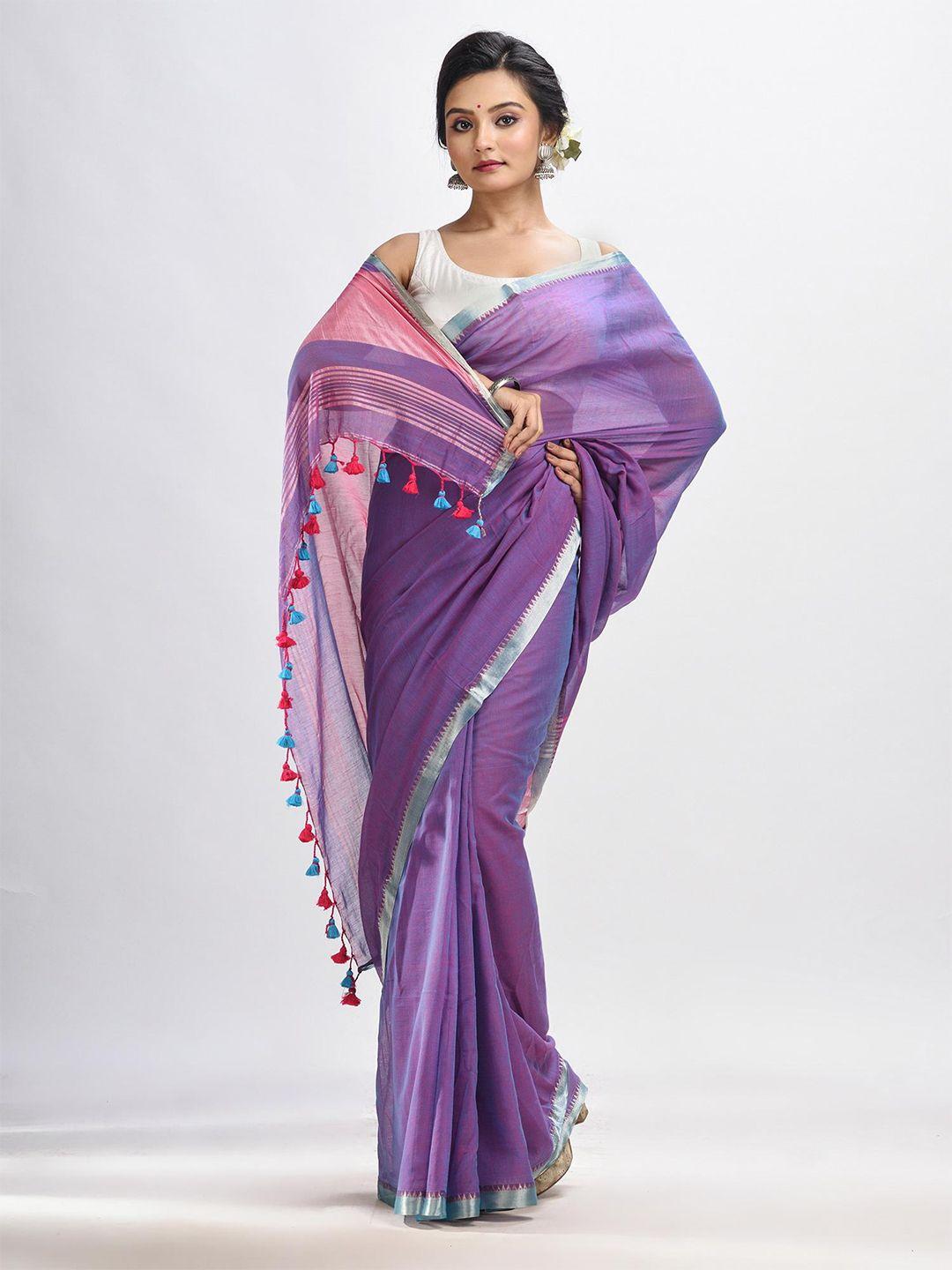 angoshobha zari detailed pure cotton saree