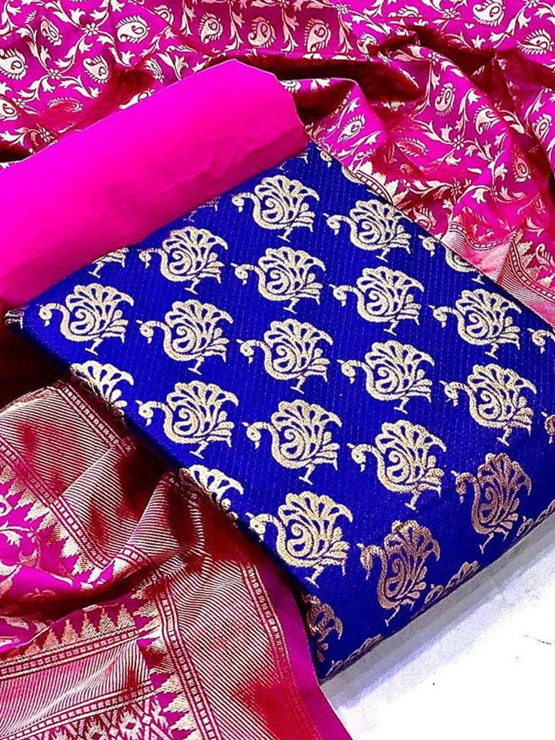 angroop banarasi silk unstitched dress material