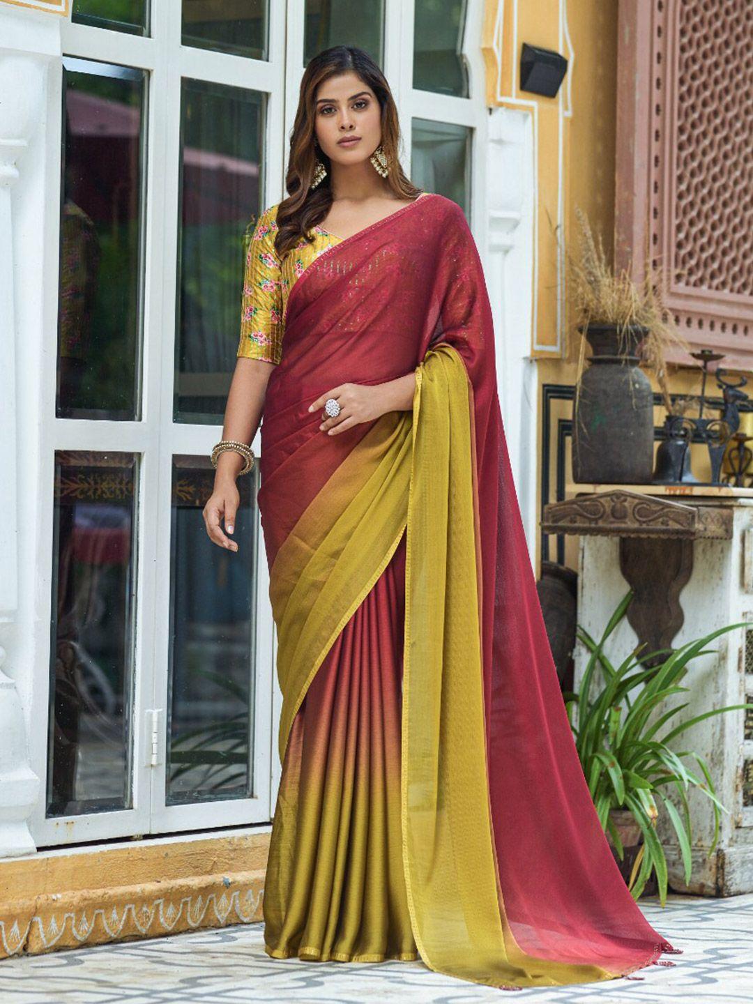 angroop ombre poly chiffon saree