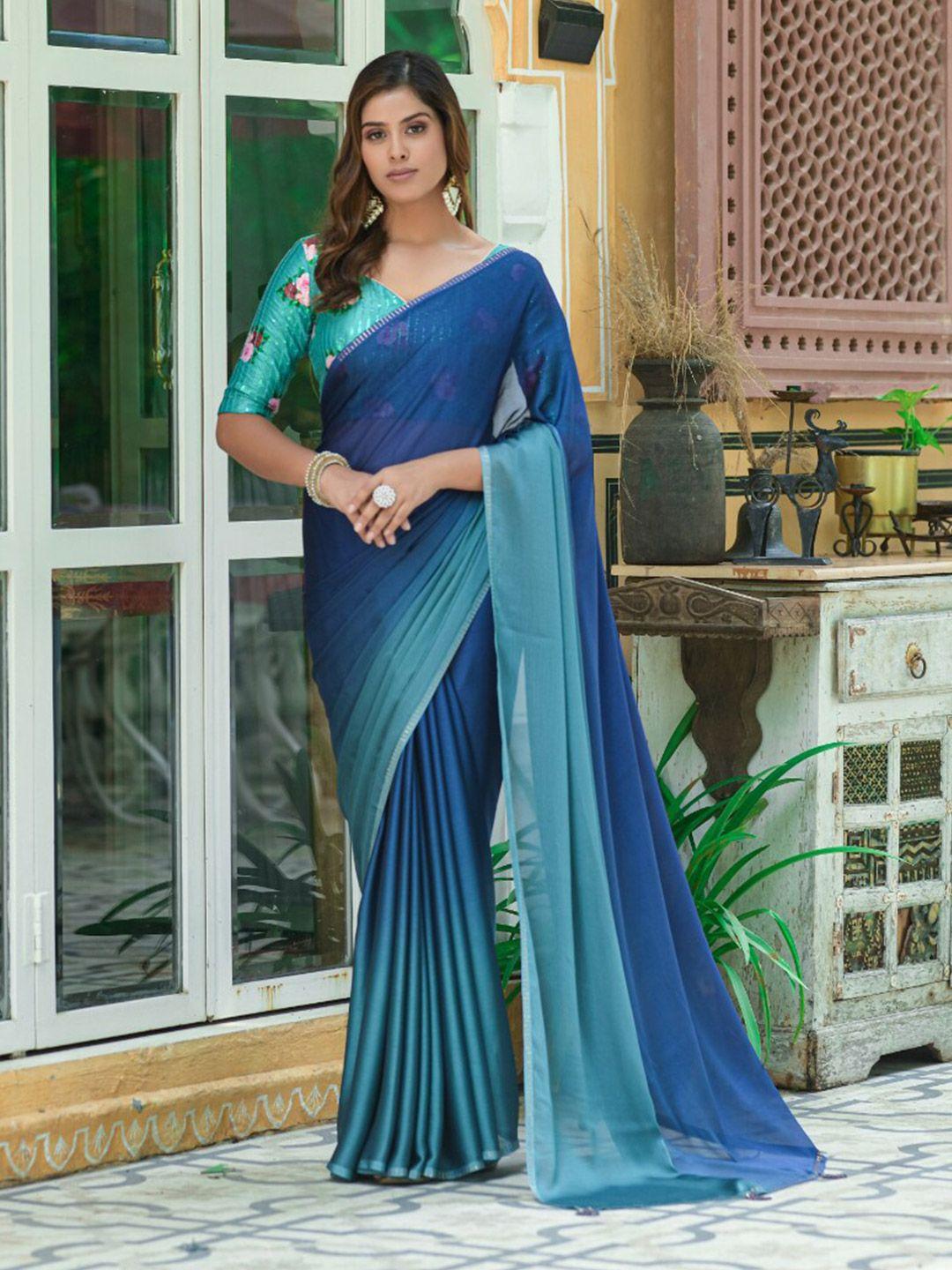 angroop ombre poly chiffon saree