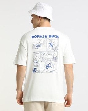 angry donald comic back print t-shirt