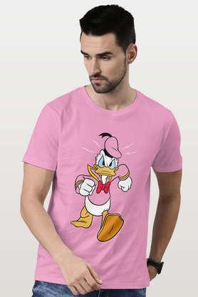 angry donald round neck mens t-shirt - baby pink