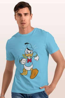 angry donald round neck mens t-shirt - sky blue