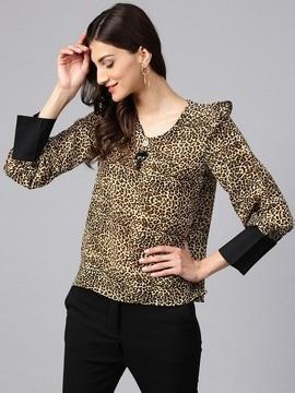 animal  print  top