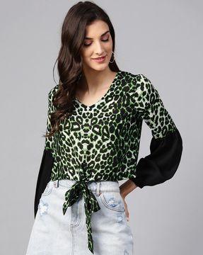 animal  print  top