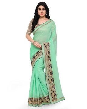 animal embroidered saree