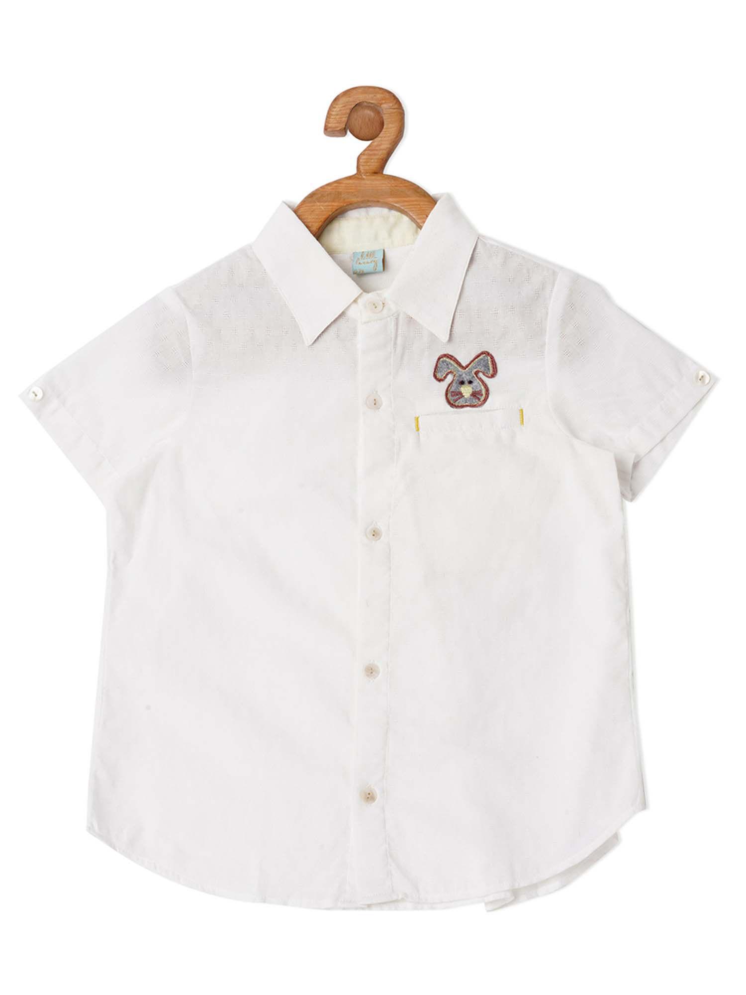 animal patch casual shirt