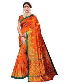 animal pattern traditional saree