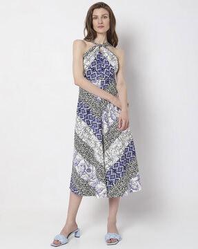 animal print a-line dress