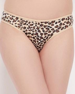 animal print bikinis with elasticated waist