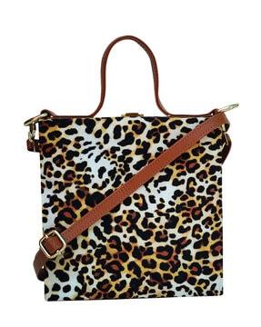 animal print clutch with belt