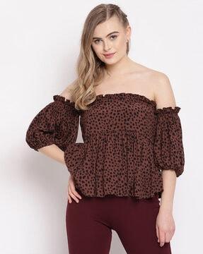 animal print crop top